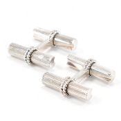 18CT WHITE GOLD CARTIER CUFFLINKS