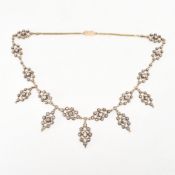 19TH CENTURY GOLD & DIAMOND COLLAR NECKLACE