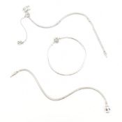 THREE SILVER BRACELETS - PANDORA & TRUTH