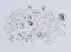 SELECTION OF LOOSE COLOURLESS GEMSTONES UNTESTED