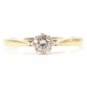 HALLMARKED 18CT GOLD & DIAMOND SOLITAIRE RING