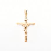 HALLMARKED 9CT GOLD CRUCIFIX NECKLACE PENDANT