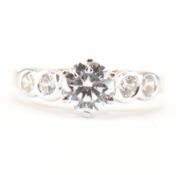 HALLMARKED 9CT GOLD & CUBIC ZIRCONIA FIVE STONE RING