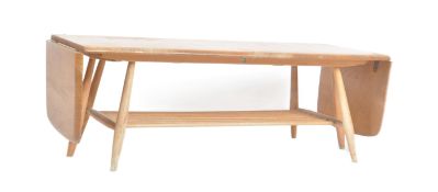 ERCOL FURNITURE - MODEL 456 BEECH & ELM COFFEE TABLE