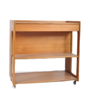 RETRO VINTAGE MACINTOSH TEAK WOOD COCKTAIL TROLLEY