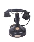 FRENCH 1920s PILLAR TELEPHONE WITH MOTHER-IN-LAW RECEIVER