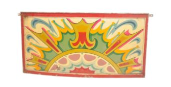 FRED FOWLE - VINTAGE FAIRGROUND CURVED HAND PAINTED PANEL