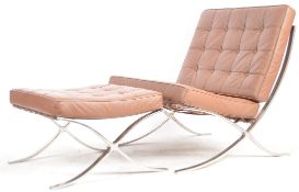 BARCELONA CHAIR & MATCHING FOOTSTOOL