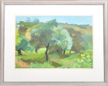 MARIANNE HELLWIG JOHN (B.1930) - MIXED MEDIA PAINTING