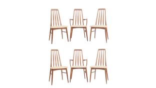 NIELS KOEFOED - SET OF SIX DANISH TEAK DINING CHAIRS