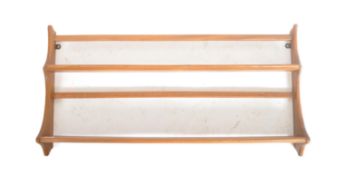 ERCOL - MODEL 268 - MID CENTURY ELM TWO TIER PLATE RACK