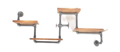 RETRO VINTAGE STEAMPUNK INDUSTRIAL SET OF SHELVES