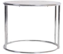 1970s CHROME & SMOKED GLASS COFFEE TABLE