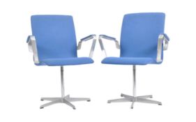 FRITZ HANSEN - PAIR OF 20TH CENTURY DESIGNER SWIVEL DESK CHAIRS