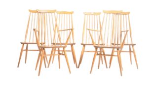 ERCOL - GOLDSMITH MODEL 369 - SET OF SIX DINING CHAIRS