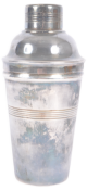 BONZER - VINTAGE ART DECO SILVERPLATED COCKTAIL SHAKER