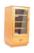 ERCOL - CONTEMPORARY BEECH AND ELM MEDIA / HI-FI CABINET