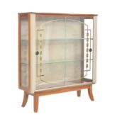 MID CENTURY 1950s TEAK AND GLASS DISPLAY CABINET VITRINE