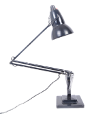 HERBERT TERRY - MIDCENTURY BLACK ANGLEPOISE DESK LAMP