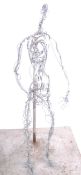 CONTEMPROARY ALUMINIUM & WIRE WORKED SCULPTURE