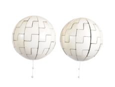 DABID WAHL FOR IKEA - PS2014 - PAIR OF DEATH STAR CEILING LIGHTS