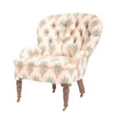 20TH CENTURY VICTORIAN STYLE LILY OF THE VALLEY BEDROOM CHAIR