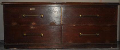 19TH CENTURY MAHOGANY HABERDASHERY SHOP COUNTER - CHEST