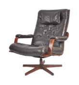 RETRO MID CENTURY DANISH INSPIRED SWIVEL ARMCHAIR