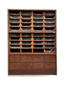 POLLARDS KWIKSERVING - LARGE MID CENTURY HABERDASHERY CABINET