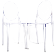 AFTER PHILIPPE STARCK FOR KARTELL - PAIR OF GHOST CHAIRS