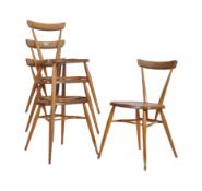 LUCIAN ERCOL FOR ERCOL - DOT - SET OF FOUR STACKING CHAIRS