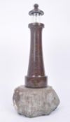 RETRO VINTAGE CORNISH CARVED MARBLE LIGHTHOUSE LIGHT