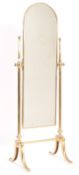 RETRO 1980s BRASS FULL LENGTH CHEVAL MIRROR
