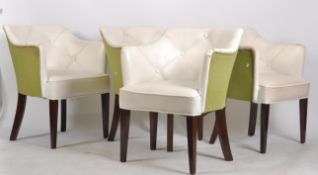 SET OF FOUR CONTEMPORARY DINING / SIDE CHAIRS