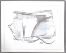 20TH CENTURY INK & PENCIL ON PAPER ABSTRACT PAINTING