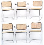 MARCEL BREUER CESCA CHAIRS - SET OF SIX DINING CHAIRS