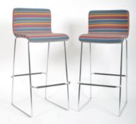 ORANGE BOX - PAIR OF CONTEMPORARY BAR STOOLS