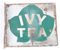 IVY TEA - VINTAGE 20TH CENTURY DOUBLE SIDED ENAMEL SIGN