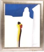 P. GRIMES - OIL ON CANVAS PAINTING DEPICTING TWO LOVERS