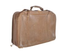 GUCCI - VINTAGE 20TH CENTURY TAN BROWN LEATHER SUITCASE