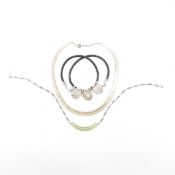 GROUP OF THREE 925 SILVER NECKLACES