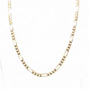 HALLMARKED 9CT GOLD FIGARO CHAIN NECKLACE