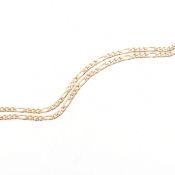 HALLMARKED 9CT GOLD FIGARO CHAIN NECKLACE