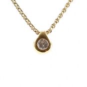 HALLMARKED 18CT GOLD & DIAMOND NECKLACE PENDANT & CHAIN