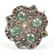 QUEEN ANNE ANTIQUE SILVER & PASTE EARRING