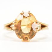 GOLD CITRINE DRESS RING