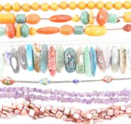 COLLECTION OF ASSORTED VINTAGE COSTUME JEWELLERY NECKLACES