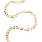 HALLMARKED 9CT GOLD CURB LINK CHAIN NECKLACE