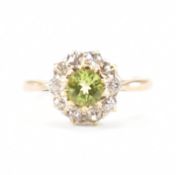VINTAGE GOLD PERIDOT & DIAMOND RING