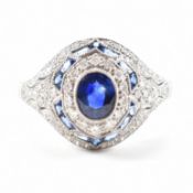 PLATINUM SAPPHIRE & DIAMOND RING